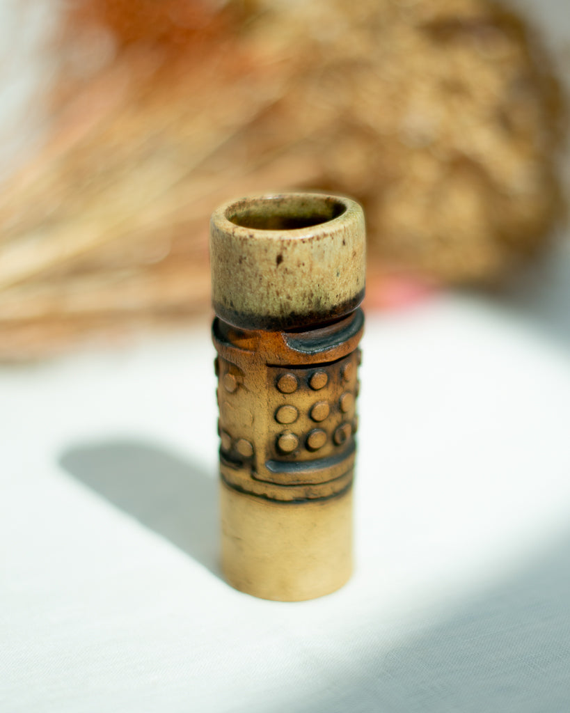 Mid Century Brutalist Studio Pottery Vase Set