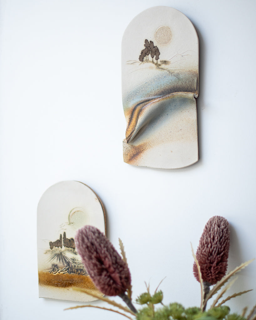 Mid Century Ceramic Decorative Tile Plaque / Wall Art Set Paul Gooderham