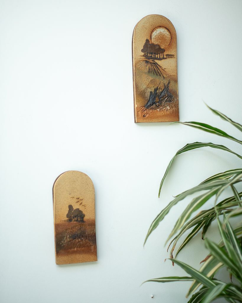 Mid Century Ceramic Decorative Tile Plaque / Wall Art Set Paul Gooderham