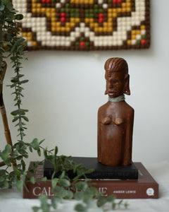 African Brutalist Figure Statue Sculpture