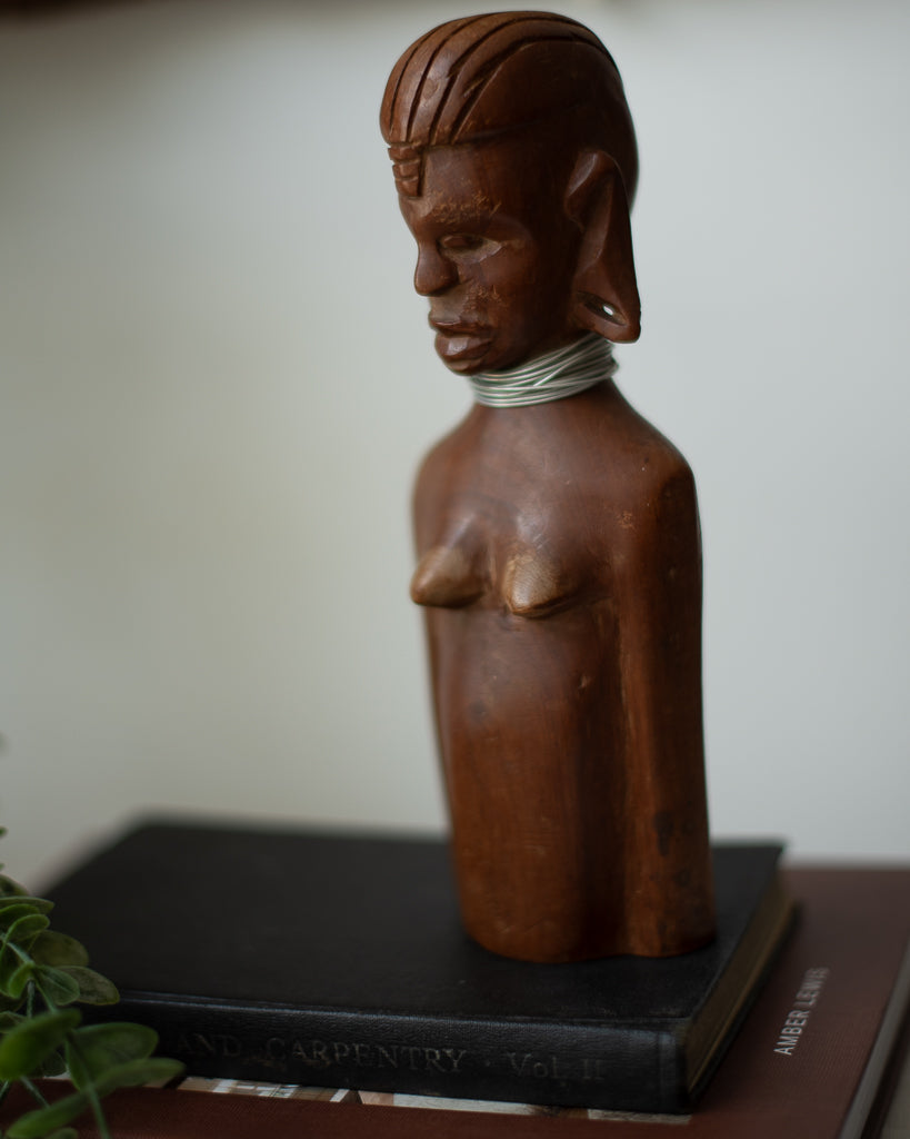African Brutalist Figure Statue Sculpture