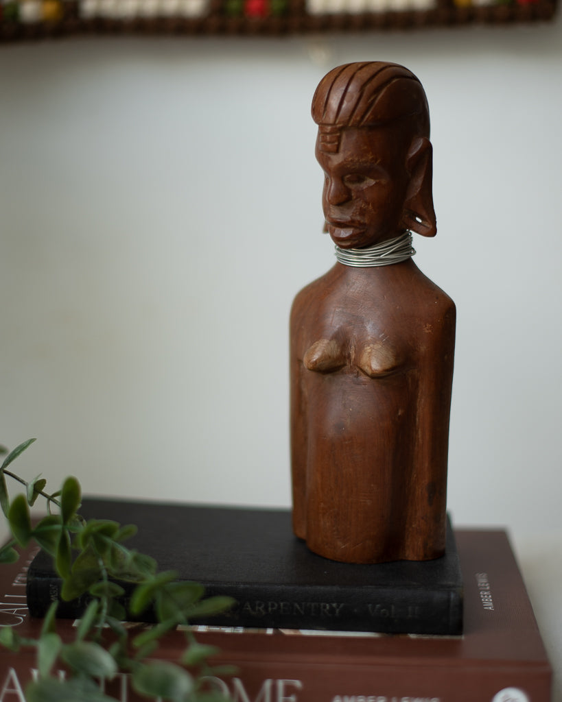 African Brutalist Figure Statue Sculpture