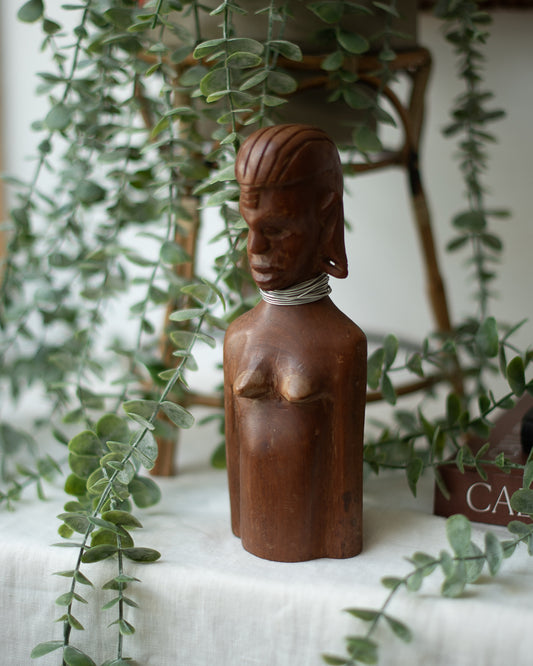 African Brutalist Figure Statue Sculpture
