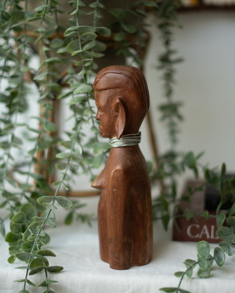African Brutalist Figure Statue Sculpture