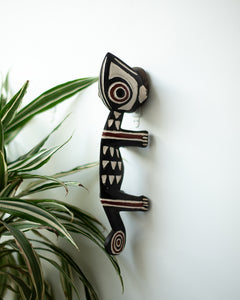 Antique African Wall Animal Mask / Ornament  Chameleon Bobo Tribe