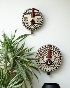 Antique African Wall Mounted Masks (Pair) Bobo Tribe