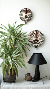 Antique African Wall Mounted Masks (Pair) Bobo Tribe