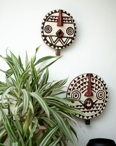Antique African Wall Mounted Masks (Pair)