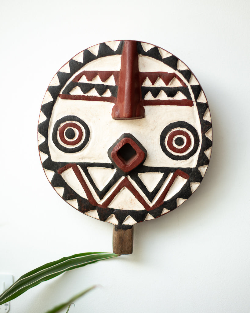 Antique African Wall Mounted Masks (Pair) Bobo Tribe