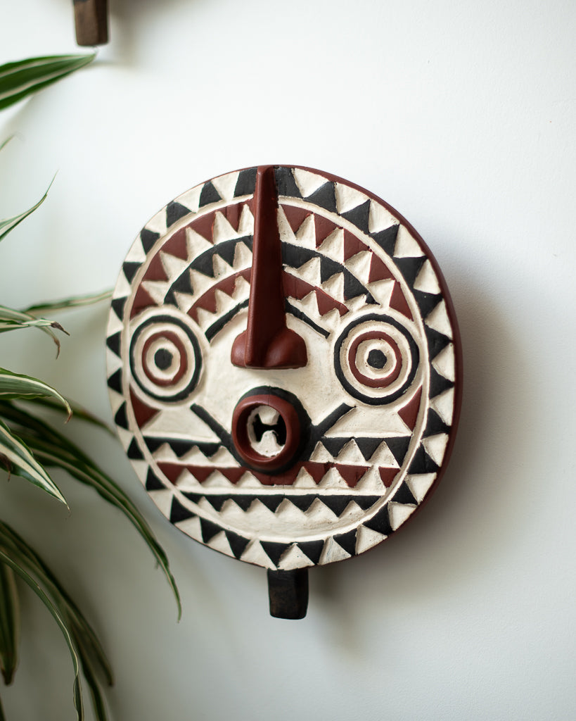 Antique African Wall Mounted Masks (Pair) Bobo Tribe