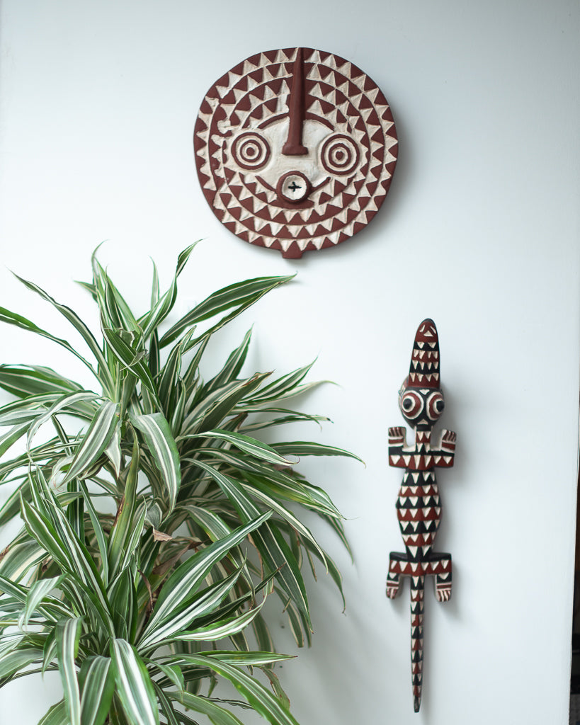 Antique African Wall Mounted Masks (Crocodile) Bobo Tribe