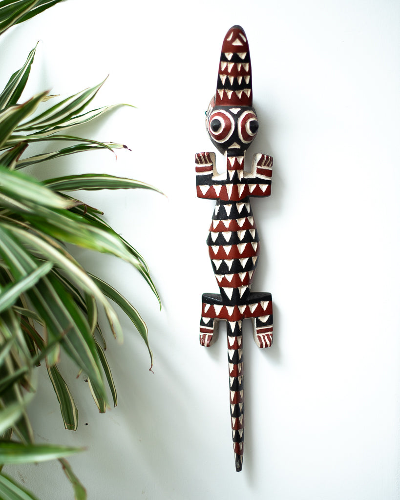 Antique African Wall Mounted Masks (Crocodile) Bobo Tribe