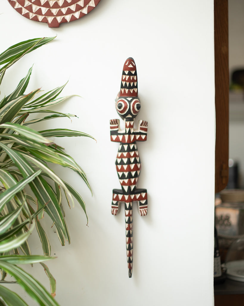 Antique African Wall Mounted Masks (Crocodile) Bobo Tribe