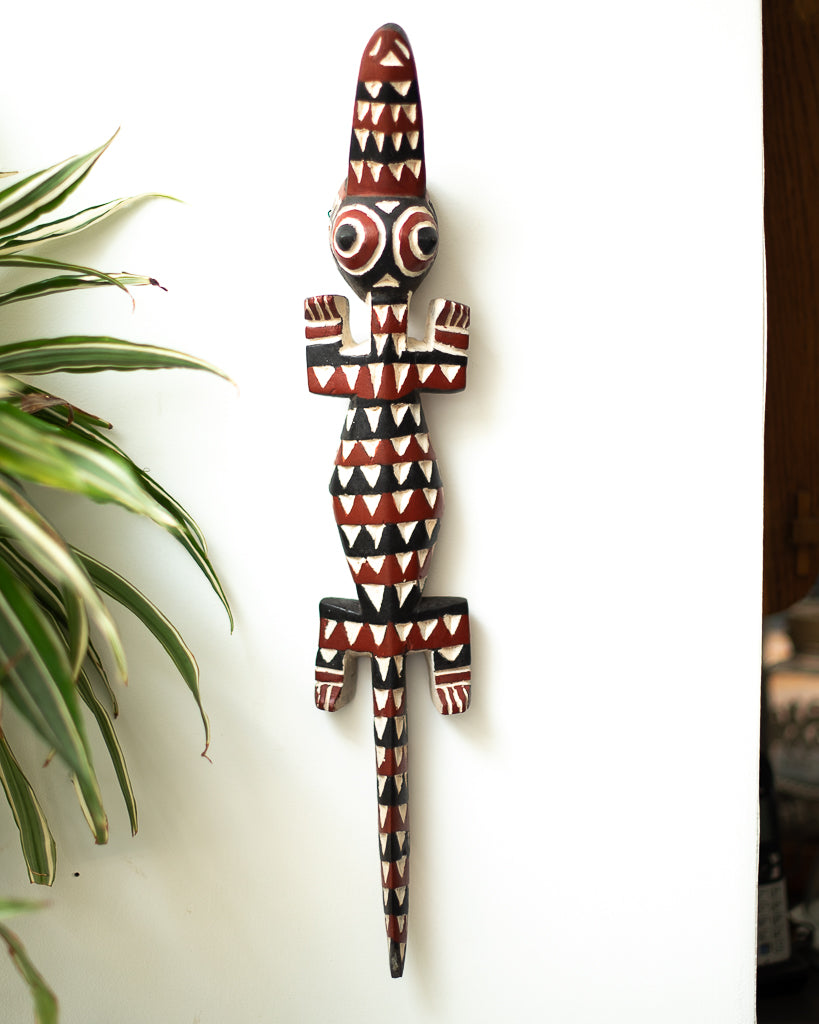 Antique African Wall Mounted Masks (Crocodile) Bobo Tribe