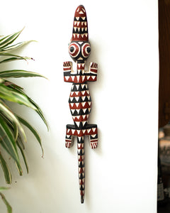 Antique African Wall Mounted Masks (Crocodile) Bobo Tribe