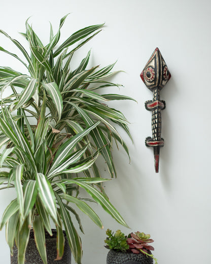 Antique African Wall Animal Mask / Ornament (Chameleon) Bobo Tribe