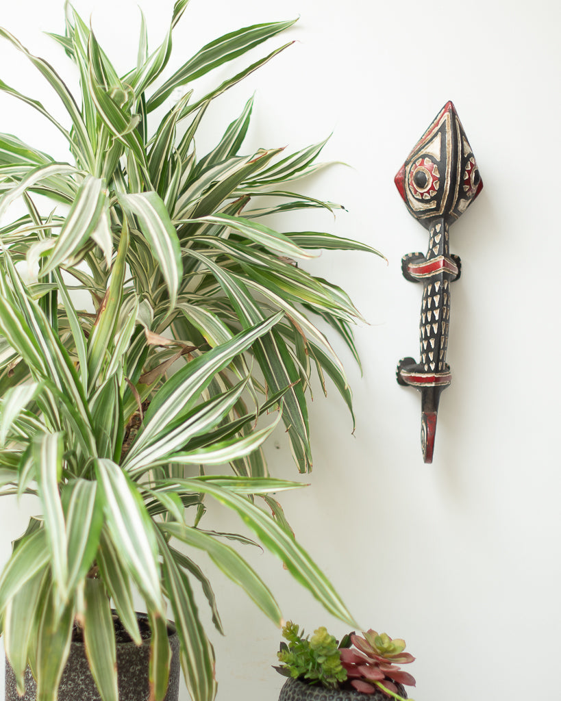 Antique African Wall Animal Mask / Ornament (Chameleon) Bobo Tribe