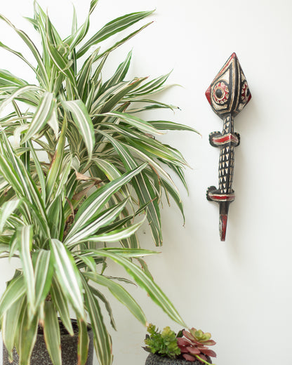 Antique African Wall Animal Mask / Ornament (Chameleon) Bobo Tribe