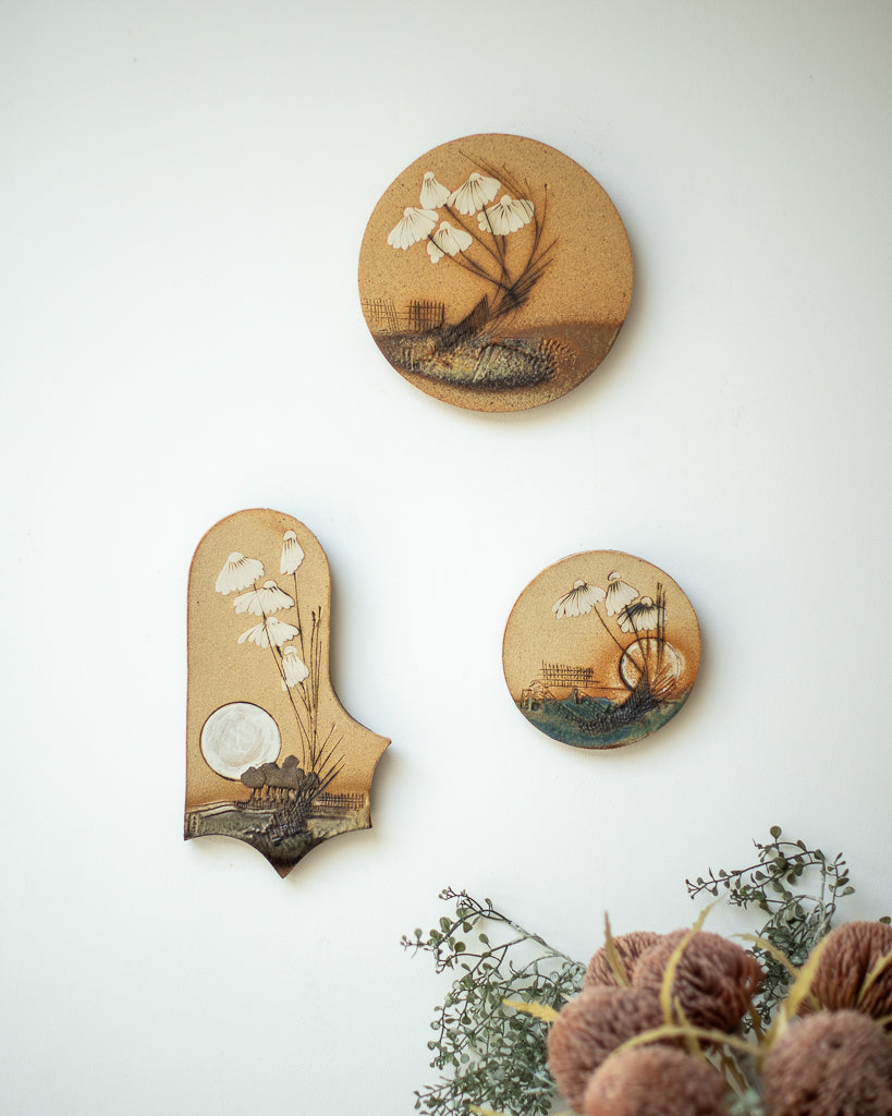 Mid Century Ceramic Decorative Tile Plaque / Wall Art Set Paul Gooderham