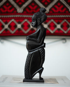 African Nubian Ebony Brutalist Figure Statue Sculptures (Pair)