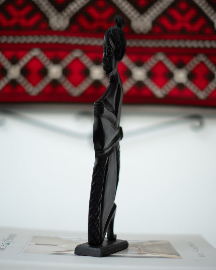African Nubian Ebony Brutalist Figure Statue Sculptures (Pair)