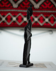 African Nubian Ebony Brutalist Figure Statue Sculptures (Pair)