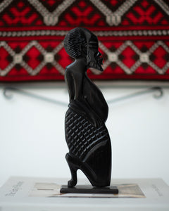 African Nubian Ebony Brutalist Figure Statue Sculptures (Pair)