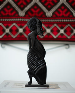 African Nubian Ebony Brutalist Figure Statue Sculptures (Pair)