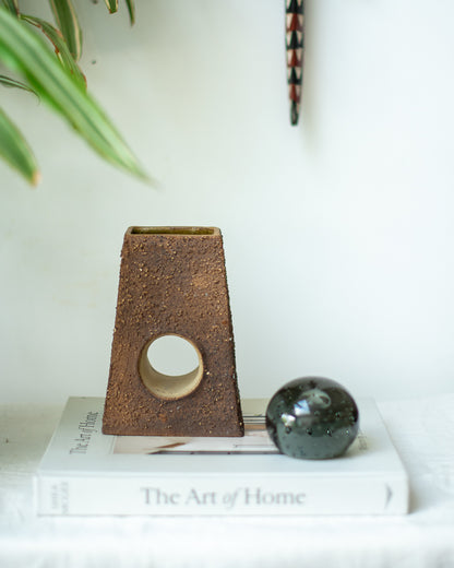 Mid Century Brutalist Studio Pottery Vase