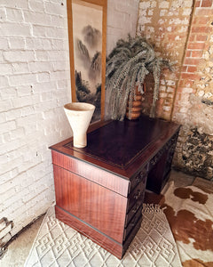 Antique Mahogany Pedestal Desk