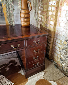 Antique Mahogany Pedestal Desk