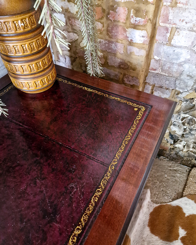 Antique Mahogany Pedestal Desk