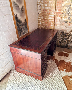 Antique Mahogany Pedestal Desk