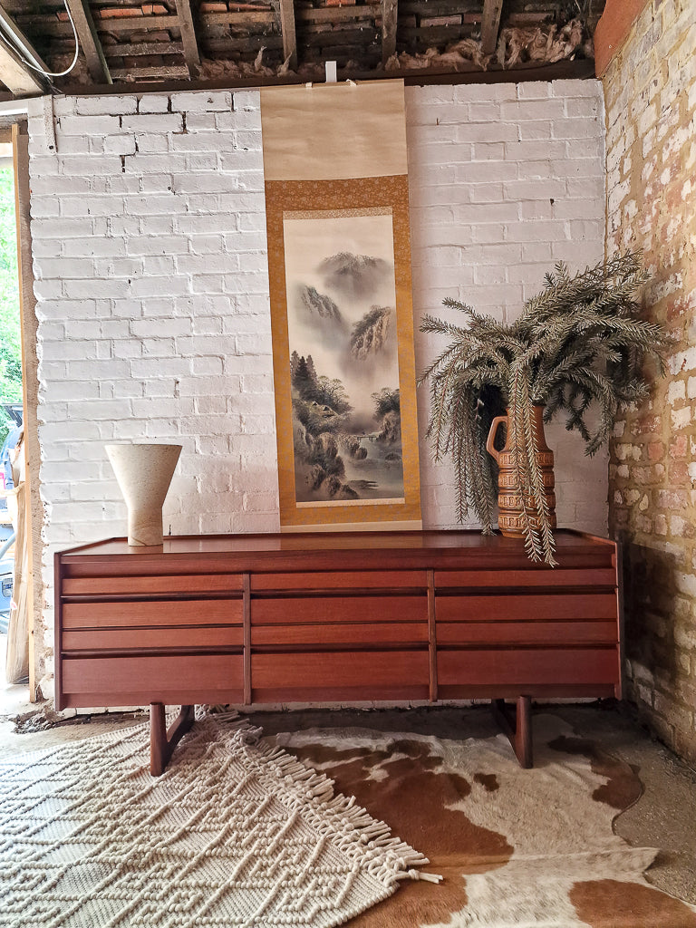 Mid Century Large Teak Sideboard / Chest of Drawers