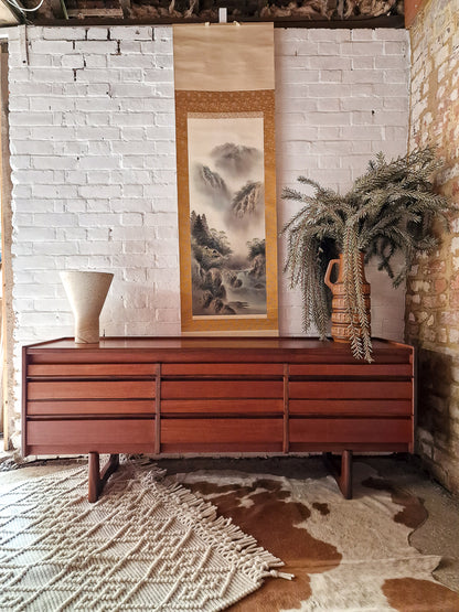 Mid Century Large Teak Sideboard / Chest of Drawers