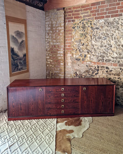 Mid Century Large Danish Rosewood Sideboard  Brouer Mobelfabrik of Denmark