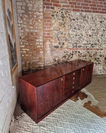 Mid Century Large Danish Rosewood Sideboard  Brouer Mobelfabrik of Denmark