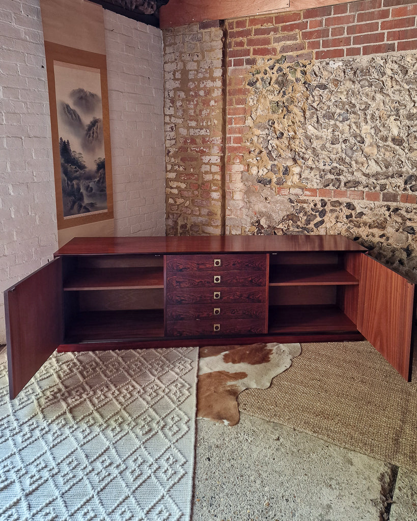 Mid Century Large Danish Rosewood Sideboard  Brouer Mobelfabrik of Denmark