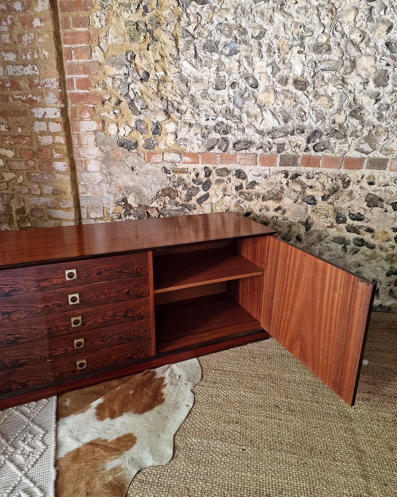 Mid Century Large Danish Rosewood Sideboard  Brouer Mobelfabrik of Denmark