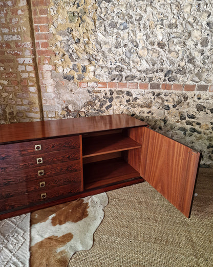 Mid Century Large Danish Rosewood Sideboard  Brouer Mobelfabrik of Denmark