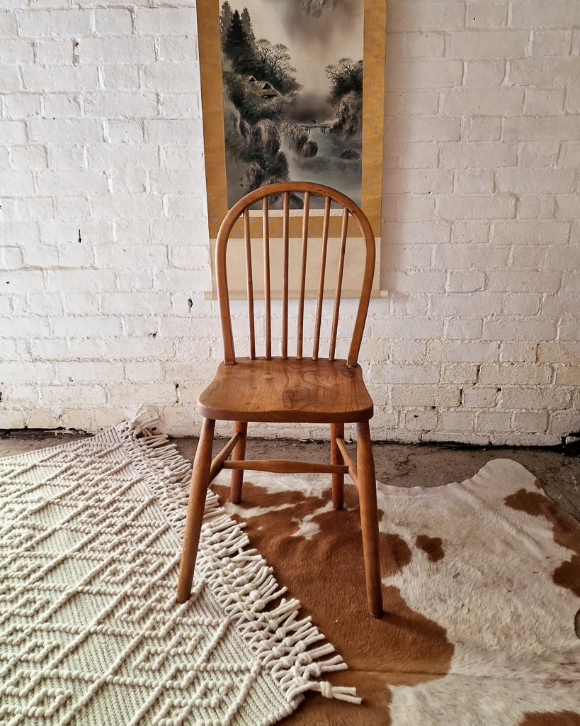 Mid Century Ercol Elm Dining Table and Four Chairs