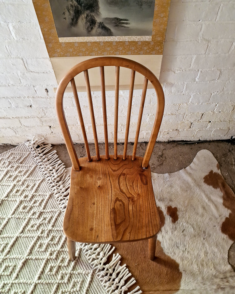 Mid Century Ercol Elm Dining Table and Four Chairs