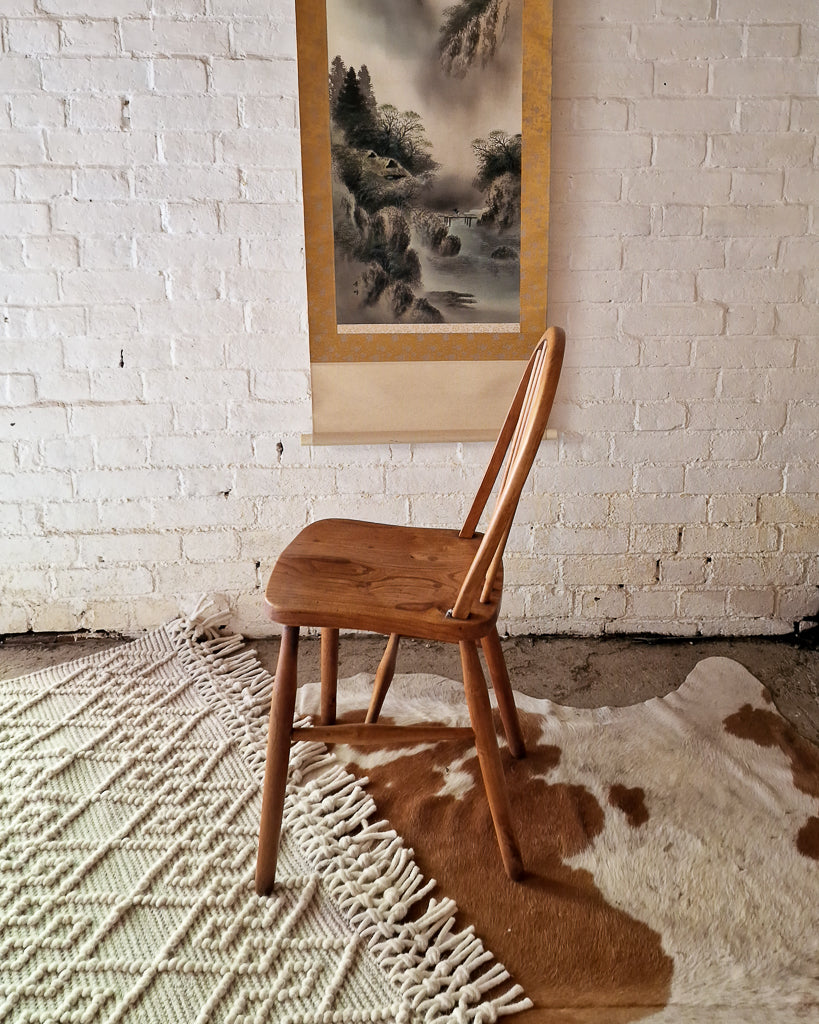 Mid Century Ercol Elm Dining Table and Four Chairs