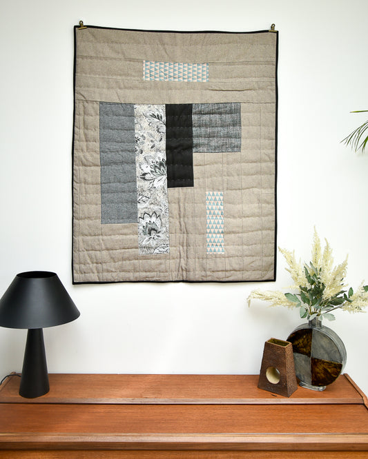 Handmade Recycled Material Patchwork Wall Hanging