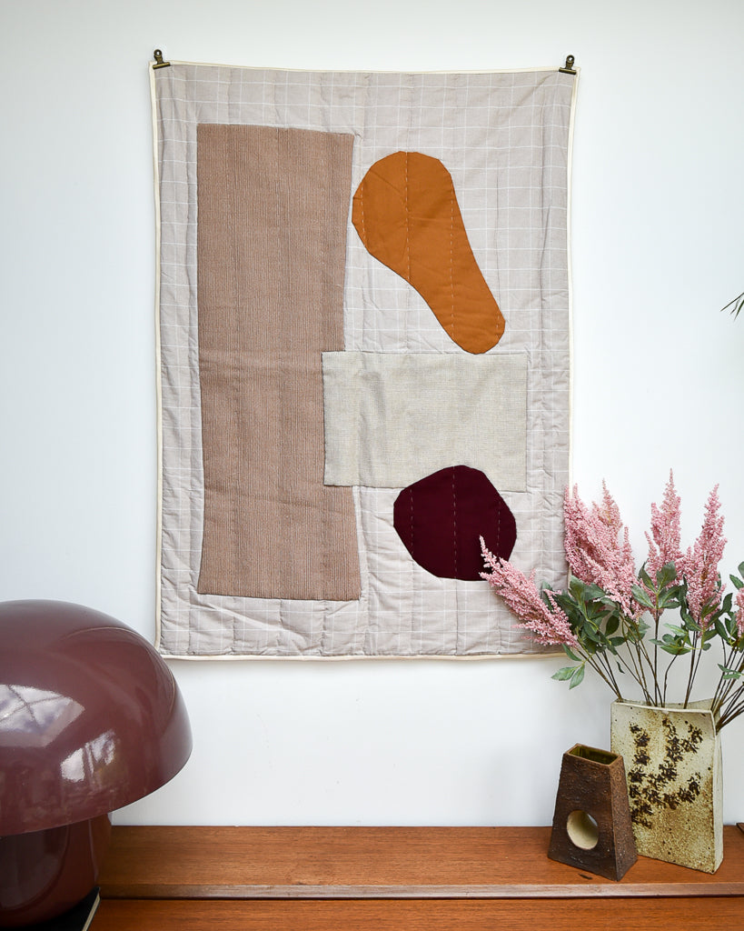 Handmade Recycled Material Patchwork Wall Hanging