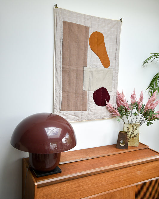 Handmade Recycled Material Patchwork Wall Hanging