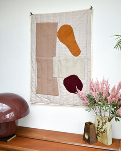 Handmade Recycled Material Patchwork Wall Hanging