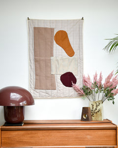Handmade Recycled Material Patchwork Wall Hanging