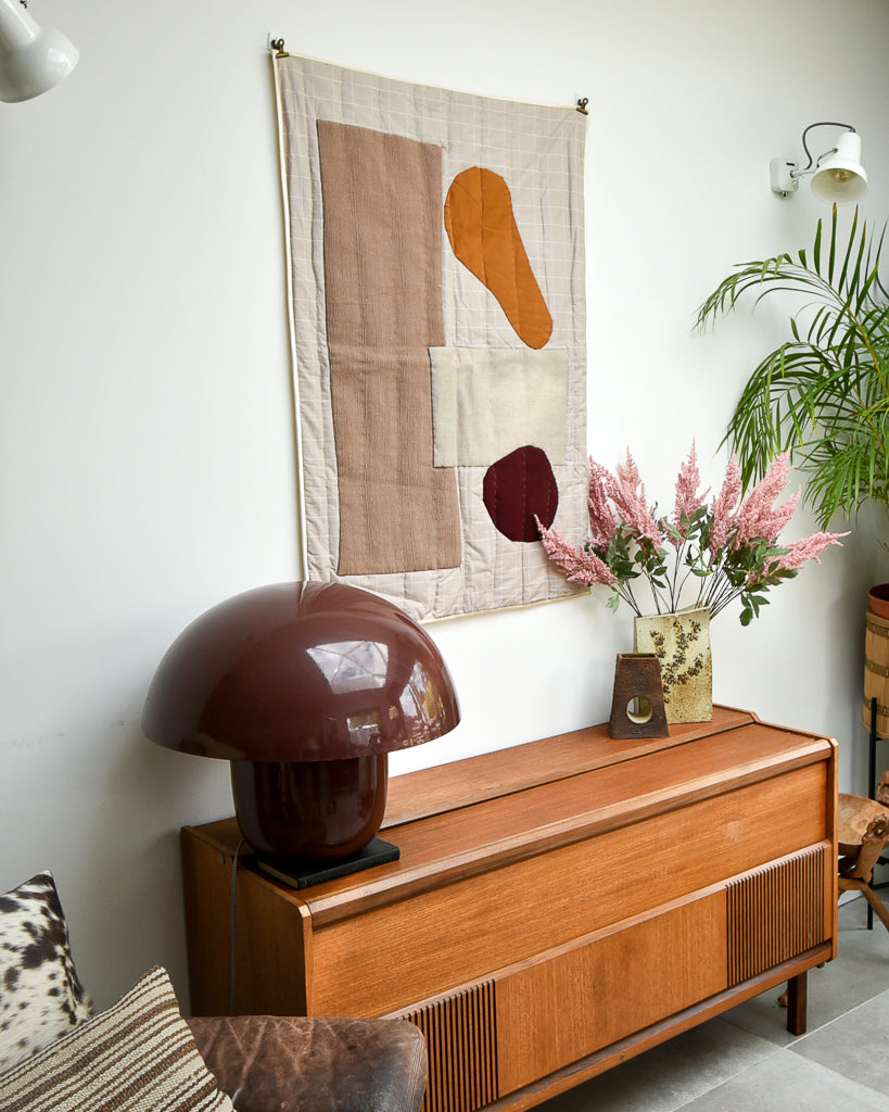 Handmade Recycled Material Patchwork Wall Hanging