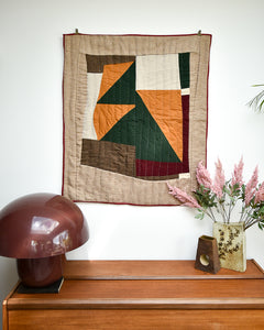 Handmade Recycled Material Patchwork Wall Hanging